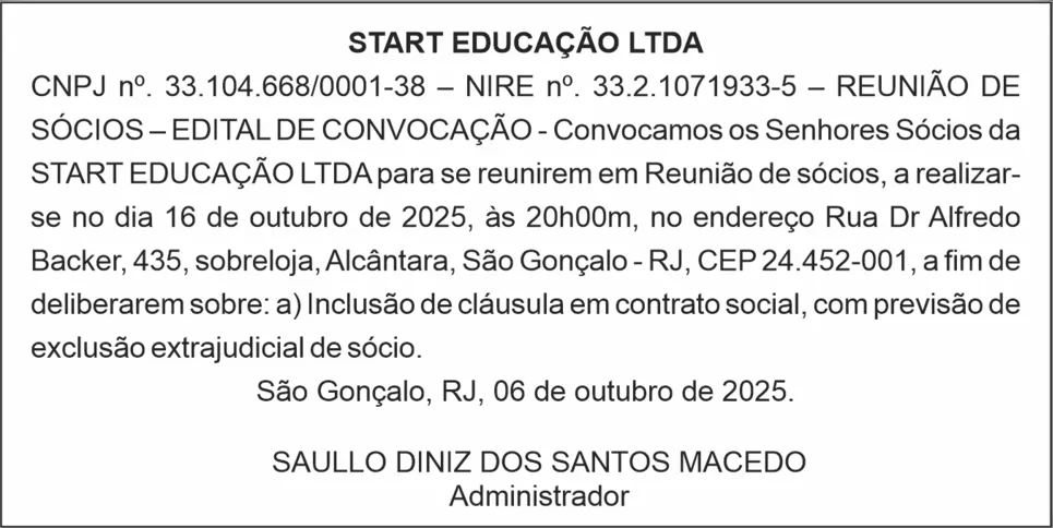 Imagem ilustrativa da imagem START EDUCAÇÃO LTDA