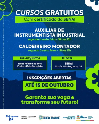 Os interessados devem ter a idade mínima de 18 anos e o ensino médio completo