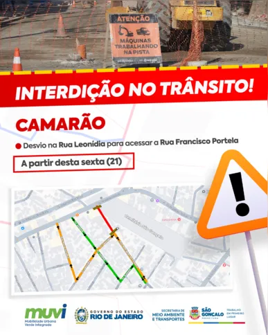 O trecho inicial da Rua Rodrigues da Fonseca, no bairro Camarão, será interditado