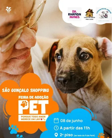 A feira de adoção pet irá contar com cerca de 60 animais, entre cães e gatos