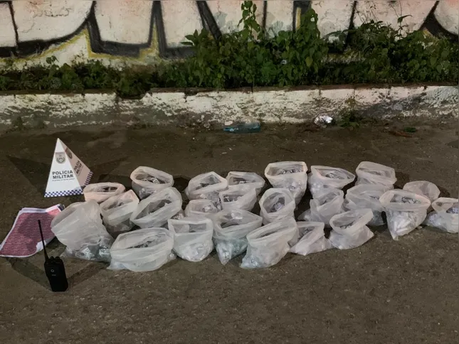 Mais de 800 pinos de cocaína e 300 tabletes de maconha foram retirados das ruas