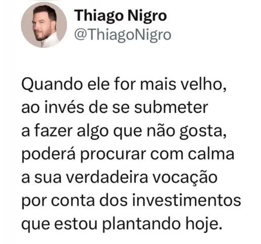 O empresário pretende garantir uma vida confortável ao primeiro filho