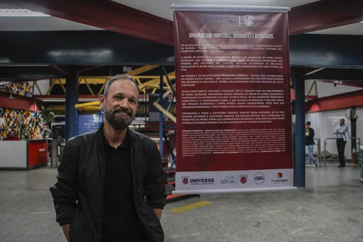O professor Alexandre Nunes elogiou todo processo de desenvolvimento de seus alunos para a exposição