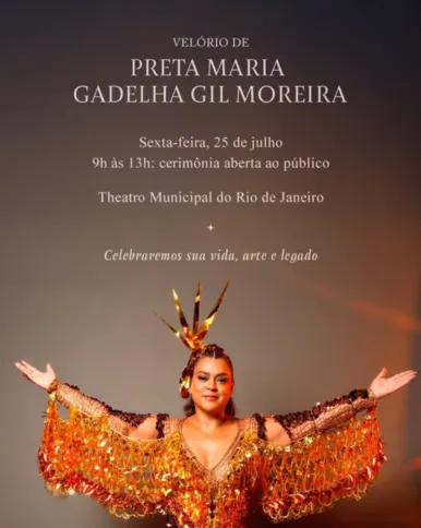 O pedido por um velório no Theatro Municipal foi feito por Preta ainda em vida