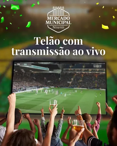 Mercado Municipal terá transmissão do jogo