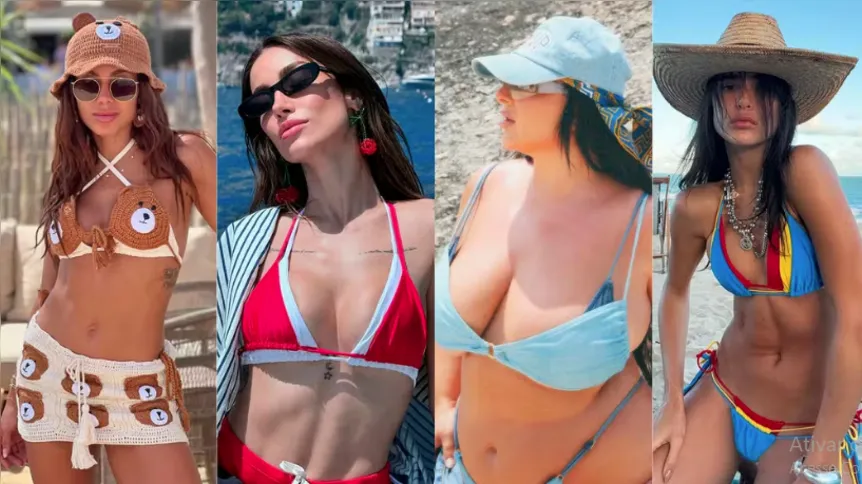 Sobreposição de biquínis é uma opção para quem quer curtir carnaval na praia ou nos blocos