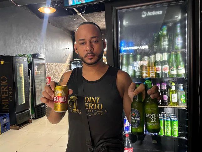 Proprietário do Bar Point Certo, no Boaçu, comenta que a procura por cerveja sem álcool tem aumentando bastante
