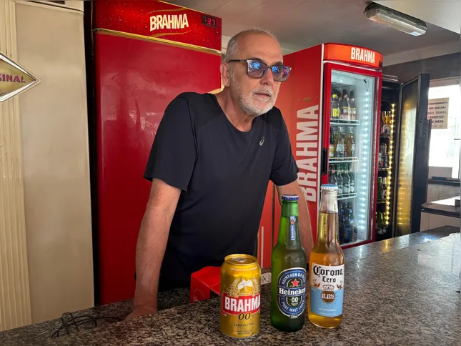 Dono do Quiosque da Tropa, no Boaçu, comenta o perfil do público que compra cerveja sem álcool em seu bar