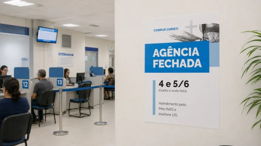 As agências do INSS não atenderão o público na quinta e sexta-feira