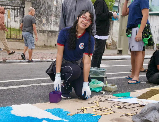 A estudante do Dom Hélder, Carolina Gomes da Conceição, de 15 anos