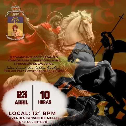 A participação é aberta ao público, que poderá acompanhar tanto a cerimônia religiosa quanto a procissão pelas imediações do quartel