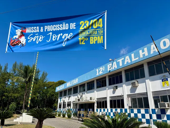 O 12º BPM (Niterói) também integra as homenagens ao Santo Guerreiro
