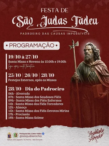 As celebrações em São Gonçalo começam a partir das 6h, com a alvorada