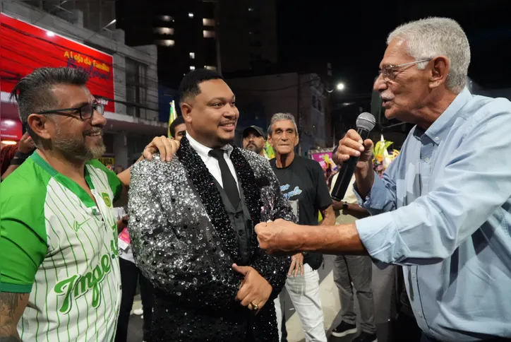 Pitty di Menezes, presidente da Liga SG, com o prefeito, Capitão Nelson