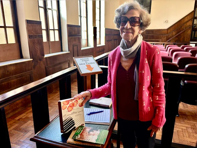 Frequentadora do evento Maria Rosely Figueiredo, de 80 anos