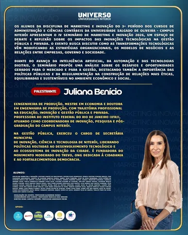 Juliana Benício será palestrante do seminário