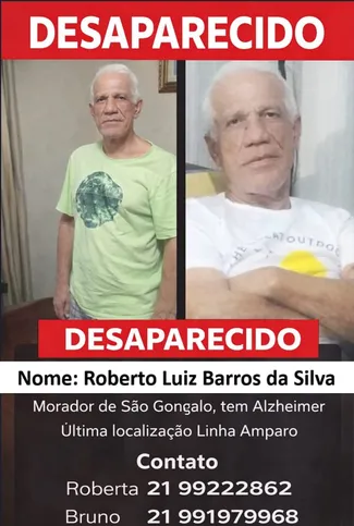 Imagem ilustrativa da imagem Familiares buscam idoso com Alzheimer desaparecido em Maricá