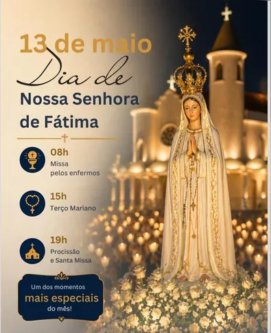Confira a programação da Paróquia Nossa Senhora de Fátima