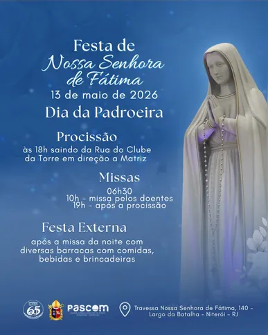 Confira a programação da Paróquia Nossa Senhora de Fátima