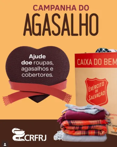 O Conselho Regional de Farmácia do Estado do Rio de Janeiro (CRF/RJ) também promove a Campanha do Agasalho 2026