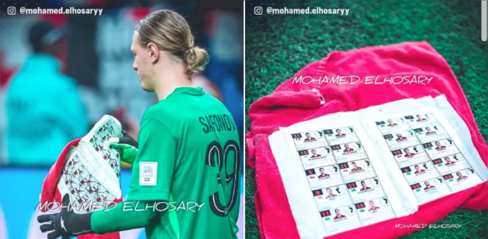 Safonov consultou a cola durante a cobrança por pênaltis