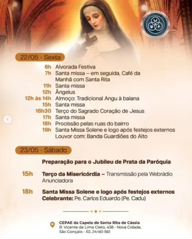 A Igreja Santa Rita de Cássia na Cidade Nova