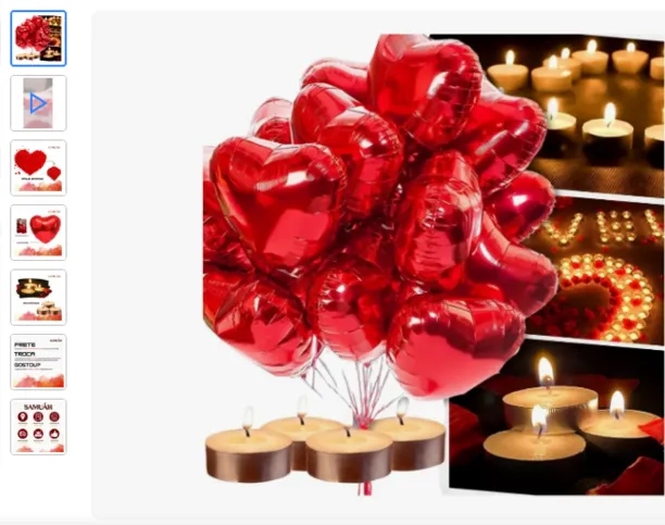 Kit com 1000 Pétalas De Rosas e velas para decoração