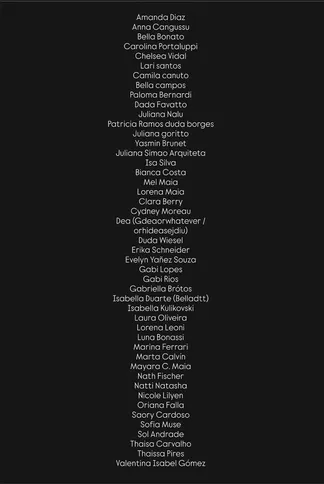Lista reúne nomes de famosas brasileiras e estrangeiras