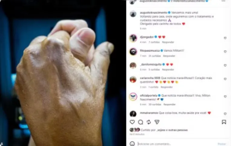 Artistas deixam mensagem de carinho