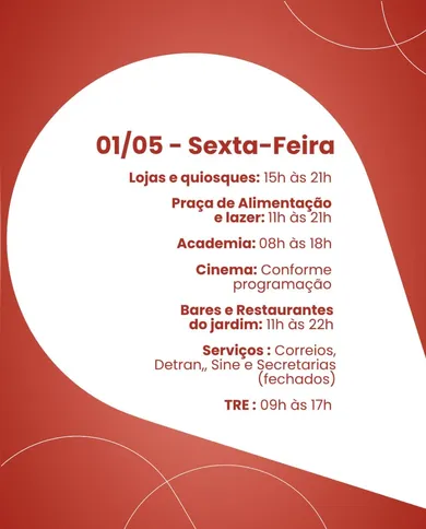 Confira o horário de funcionamento do Partage Shopping durante o feriado