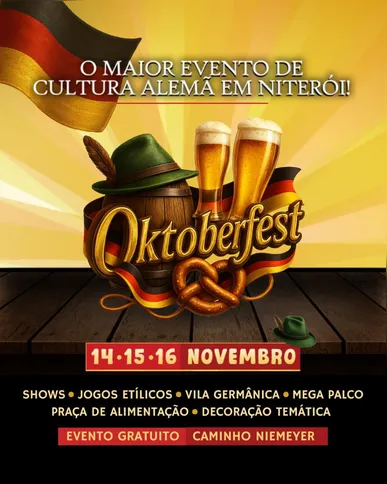 O evento terá uma área de jogos, shows e praça de alimentação