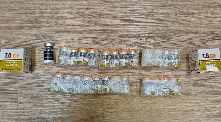 Foram apreendidas 33 ampolas de Tirzepatida-LIPOLESE
