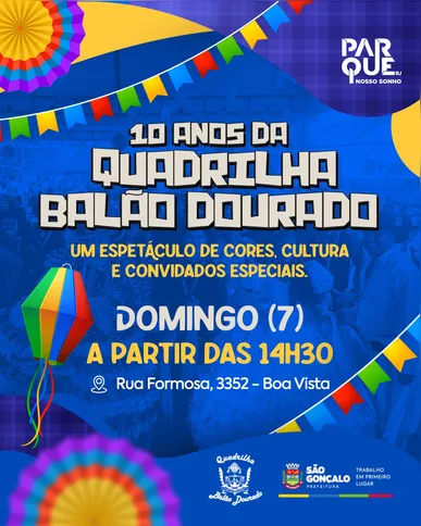A Balão Dourado é considerada o maior grupo de quadrilha do Estado do Rio de Janeiro