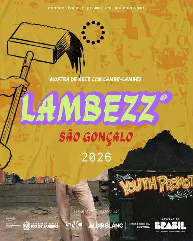 Cartaz do evento "Lambezz: Mostra de Arte com Lambe-Lambes"