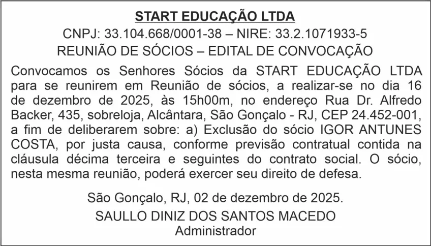 Imagem ilustrativa da imagem START EDUCAÇÃO LTDA