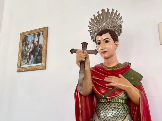 Primeira imagem de Santo Expedito que chegou à capela, vinda de Portugal