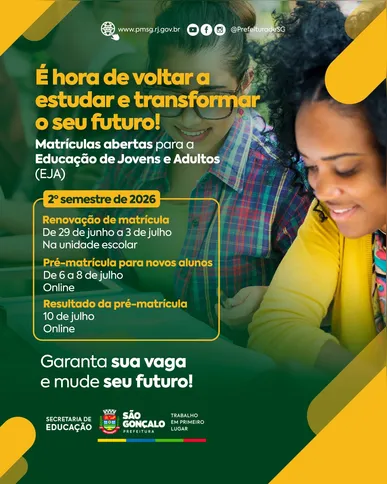 O resultado da pré-matrícula estará disponível no dia 10 de julho