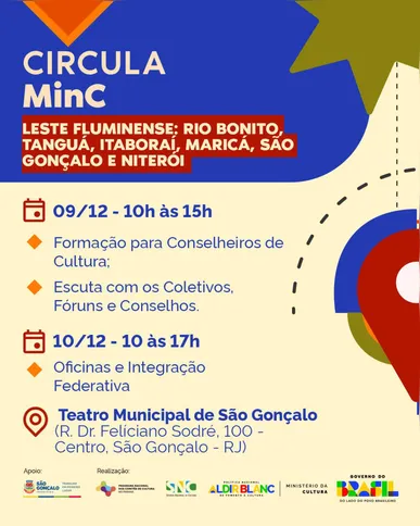 Imagem ilustrativa da imagem São Gonçalo recebe 'Circula MinC' que capacita fazedores de cultura da cidade