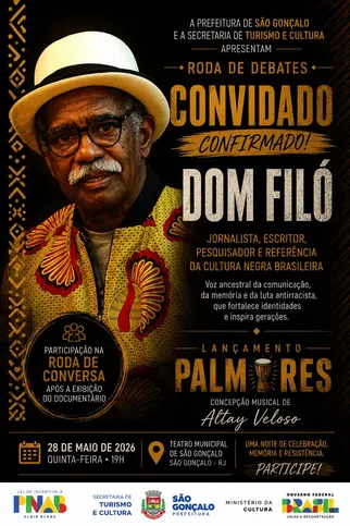 Imagem ilustrativa da imagem São Gonçalo convida para o lançamento da minissérie musical Palmares