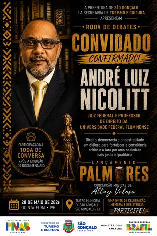 Imagem ilustrativa da imagem São Gonçalo te convida para o lançamento da minissérie musical Palmares