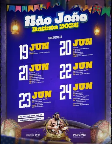 Confira a programação dos festejos em Itaboraí