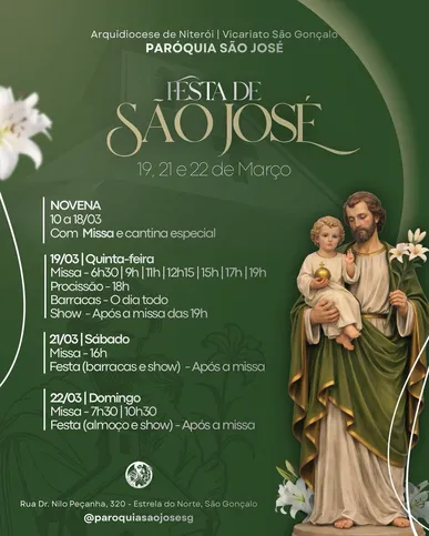 Programação religiosa reúne fiéis em diferentes bairros