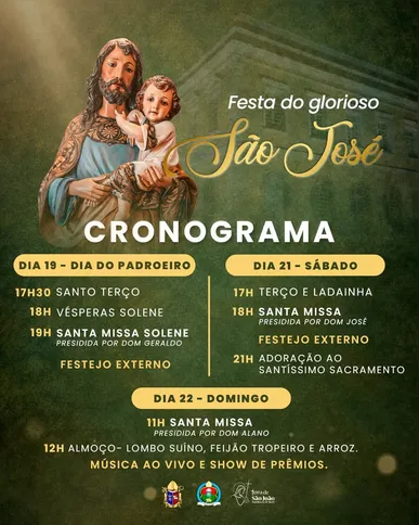 Seminário São José programou terços e missas em homenagem ao santo