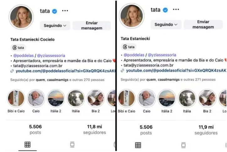 Tata retirou o sobrenome de Julio de sua página