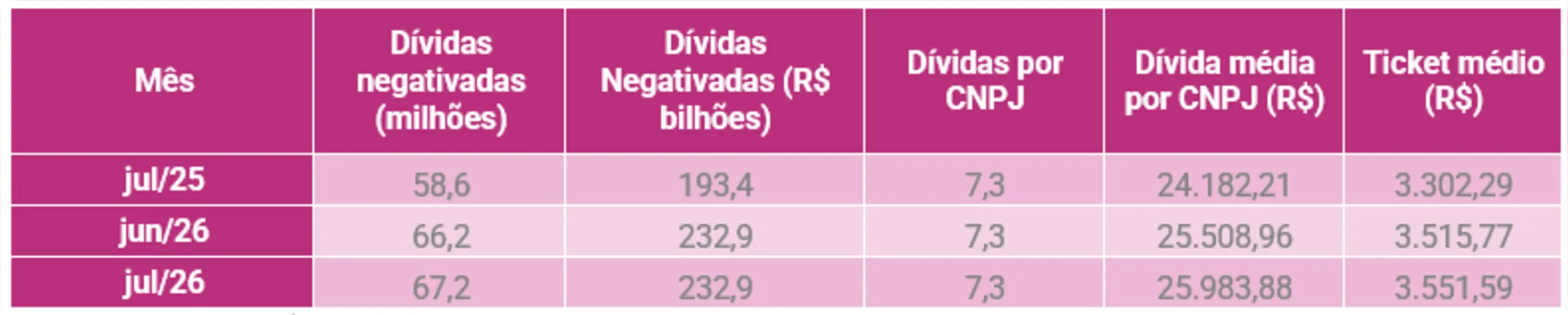Imagem ilustrativa da imagem Mais de 5 milhões de empresas inadimplentes em julho no sudeste, segundo Serasa Experian