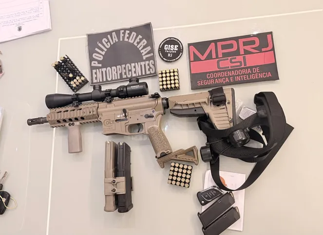 Armas apreendidas durante a operação
