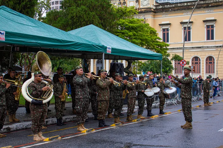 Banda das Forças Armadas durante solenidades do 7 de setembro