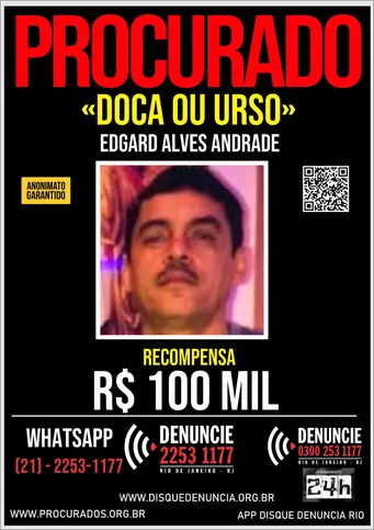 Recompensa pela localização de Doca agora é de R$ 100 mil