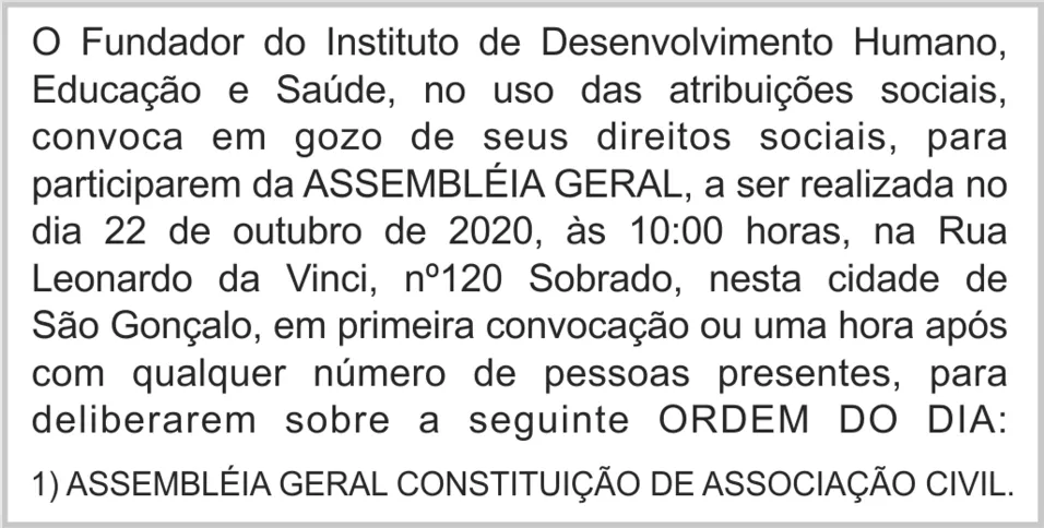 Imagem ilustrativa da imagem EDITAL - INSTITUTO DE DESENVOLVIMENTO HUMANO
