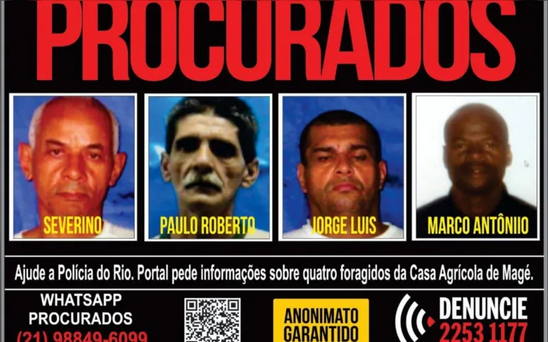 Quem tiver informações que ajudem a polícia a localizar os outros criminosos pode passar através do Disque Denúncia